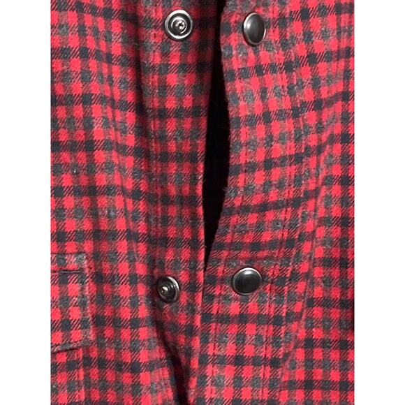 Filson Western Trim Fit Snap Shirt XXL Red Black Plaid 100% Cotton Workwear - Picture 6 of 9
